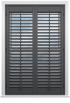 Bromley, Anthracite Grey - Full Height Twist&Fit Plantation Shutter